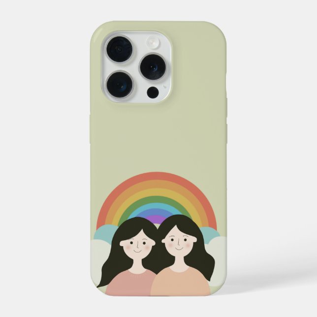 Capas de iphone Encantadora do Rainbow Twins (Verso)