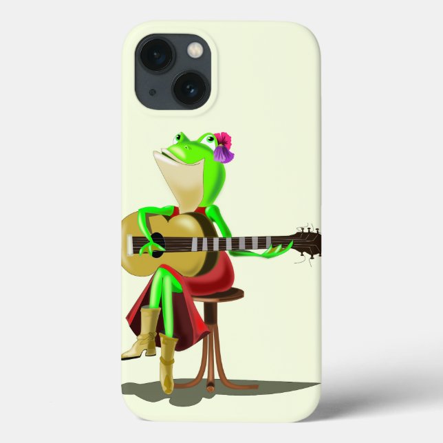Capas de iphone engraçada com Sapo tocando violão (Verso)