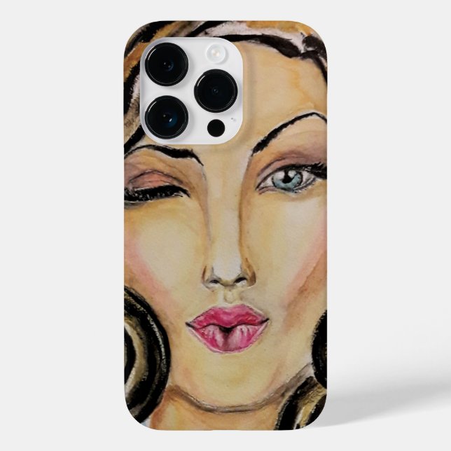 Capas de iphone Engraçada da Mulher Flerta (Verso)