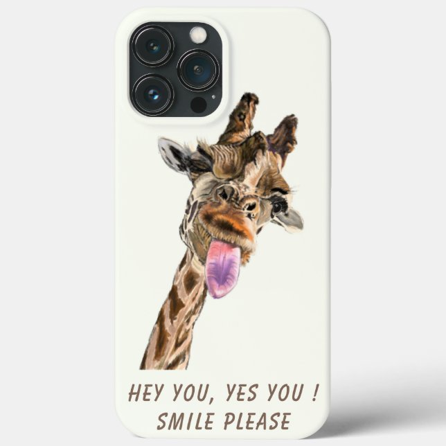 Capas de iphone Engraçado Girafa - Texto Personali (Verso)