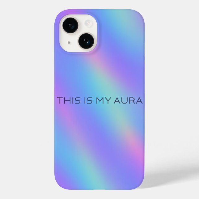 Capas de iphone estética de gradiente holográfico (Verso)