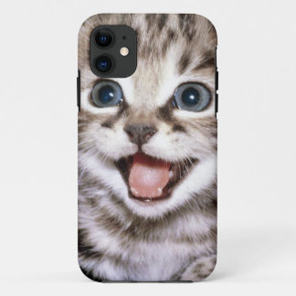 Capas de iphone Excited bonitos do gatinho