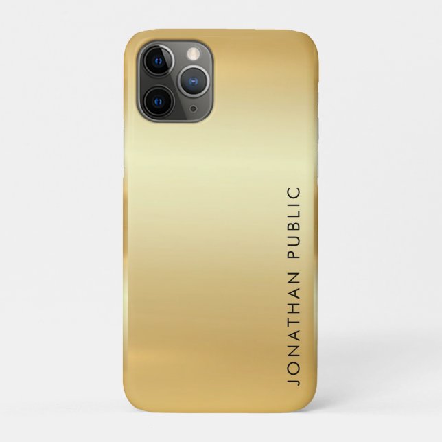 capas de iphone Faux Dourado Glamor Trendy Modern (Verso)