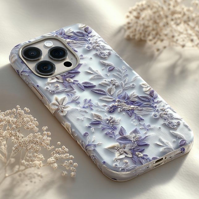 Capas de iphone Floral Bordada Personalizada com M (Criador carregado)