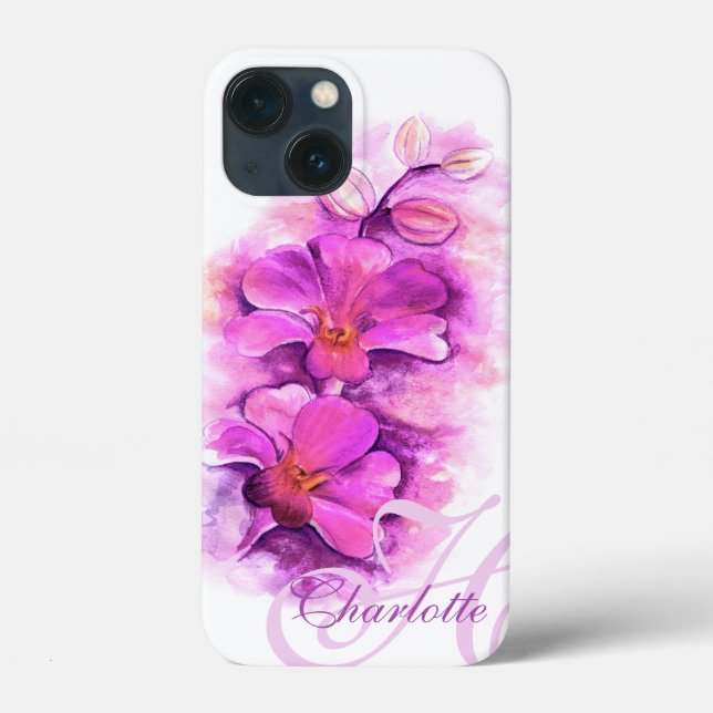 Capas de iphone floral de orquídea radiante nomead (Verso)