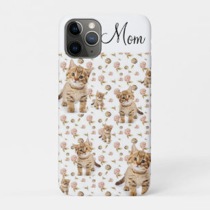 Capas de iphone Floral Kitten Mãe