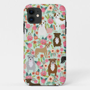 Capas de iphone Floral Pitbull - capa de telefone