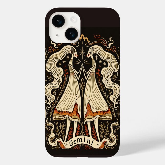 capas de iphone Gemini Celestial Zodiac Art (Verso)