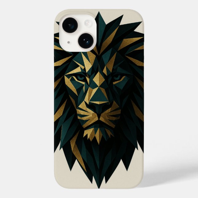 Capas de iphone Geométrico Lion Art - Cobrir (Verso)