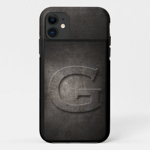 Capas de iphone Grunge Metal G Monograma