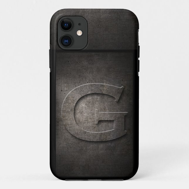 Capas de iphone Grunge Metal G Monograma (Verso)