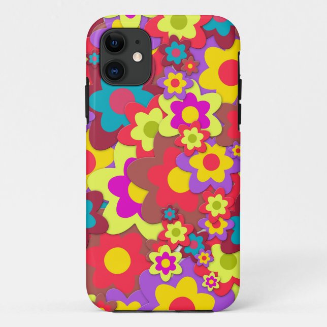 Capas de iphone HIPPIE FLOWER POWLY GIRLY (Verso)