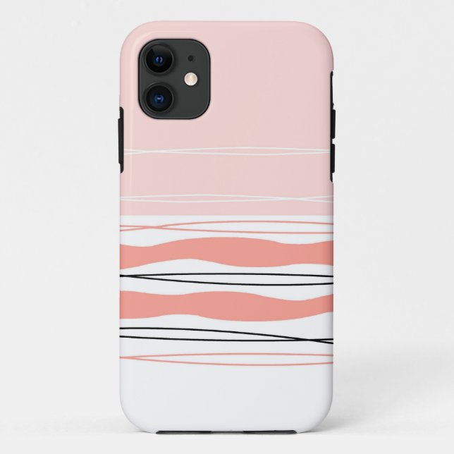 Capas de iphone horizontal rosa com faixa atlântic (Verso)