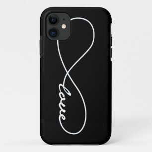 Capas de iphone Infinita de Amor Preto e Branco