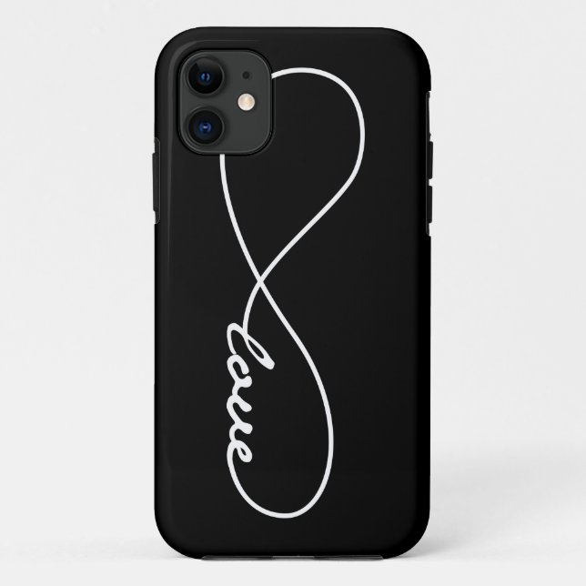 Capas de iphone Infinita de Amor Preto e Branco (Verso)