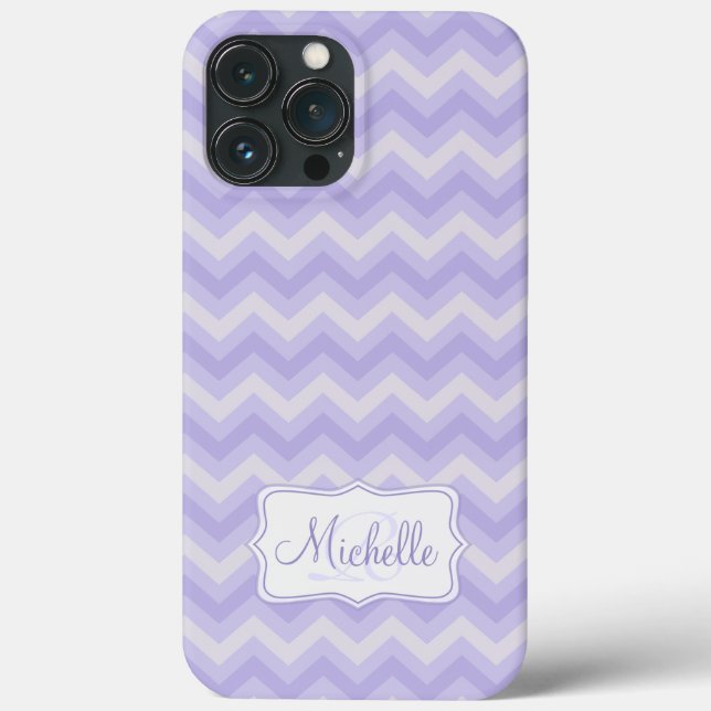 Capas de iphone inicial de nome roxo com padrão Zi (Verso)