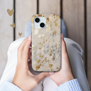 capas de iphone Metálico Dourada Impressão de cowh