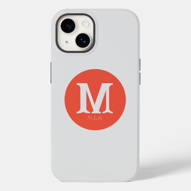 Capas de iphone Mínima de Monograma Mínima Sunset (Verso)