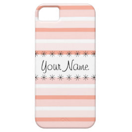 Capas de iphone 'Name' de Faixa de Coral