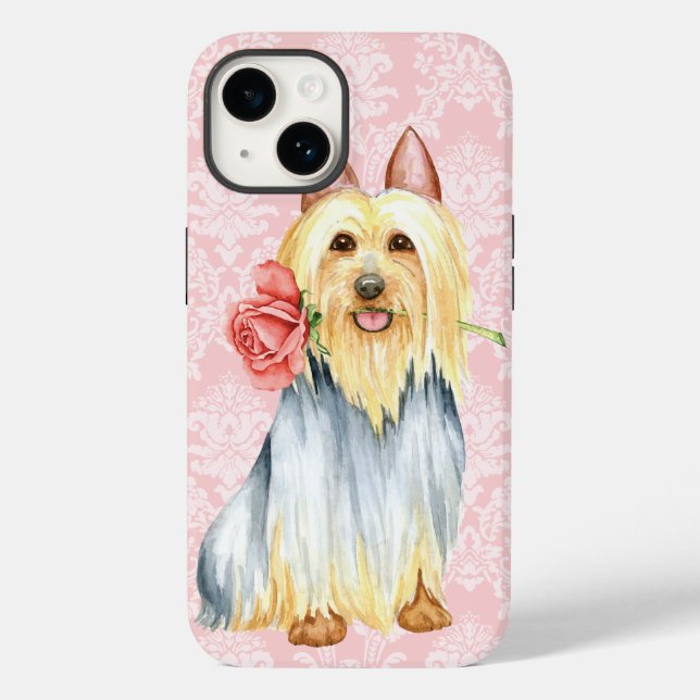 capas de iphone namorados Rosa Silky Terrier Case- (Verso)