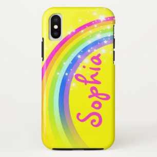 Capas de iphone nomeadas do amarelo do arco-íris