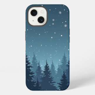 Capas de iphone Noturna da Floresta de inverno