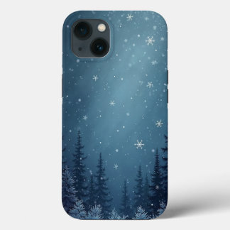 Capas de iphone Noturna da Floresta de inverno