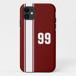 Capas de iphone Numerada de Jersey Red & White Str