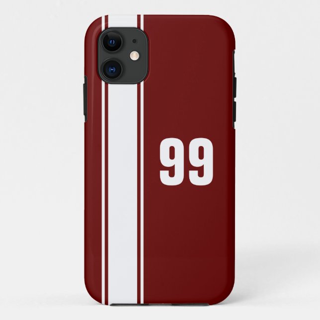 Capas de iphone Numerada de Jersey Red & White Str (Verso)