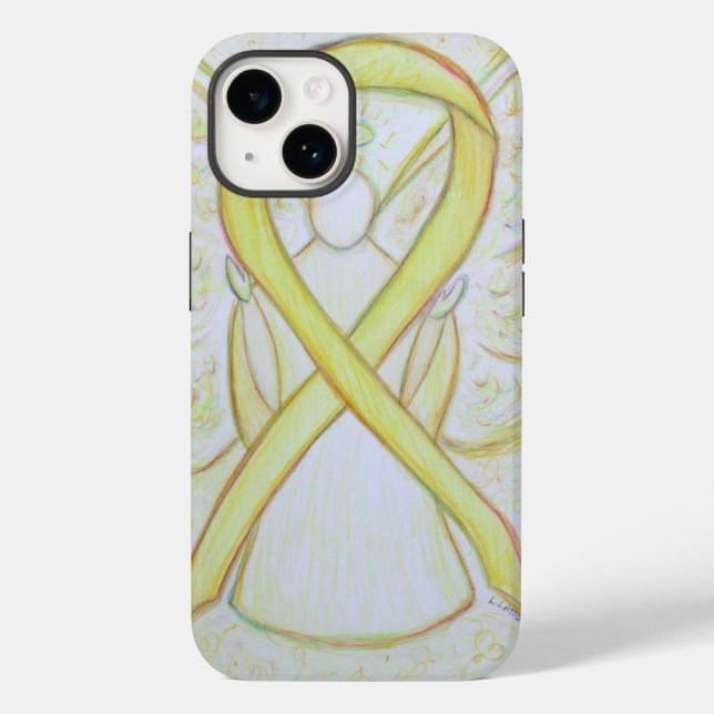 Capas de iphone personalizada Angel de fita de sen (Verso)