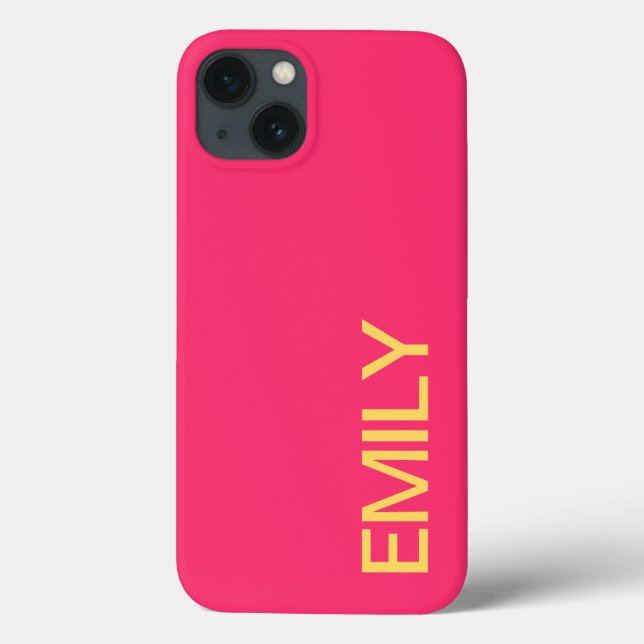Capas de iphone Personalizada Cor-de-Rosa Moderna (Verso)