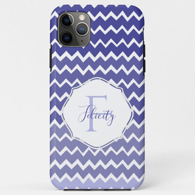 Capas de iphone Personalizada de Chevron de Ombre  (Verso)