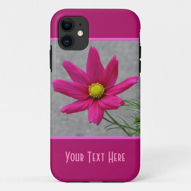 Capas de iphone personalizada de Flor Rosa (Verso)