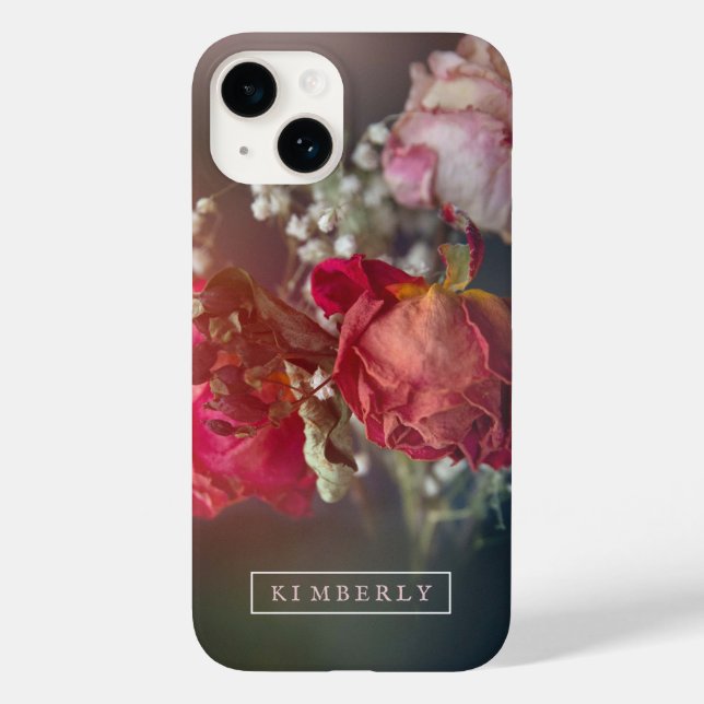 Capas de iphone Personalizada de Flores Rosa Elega (Verso)