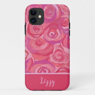 Capas de iphone personalizada de rosas rosa