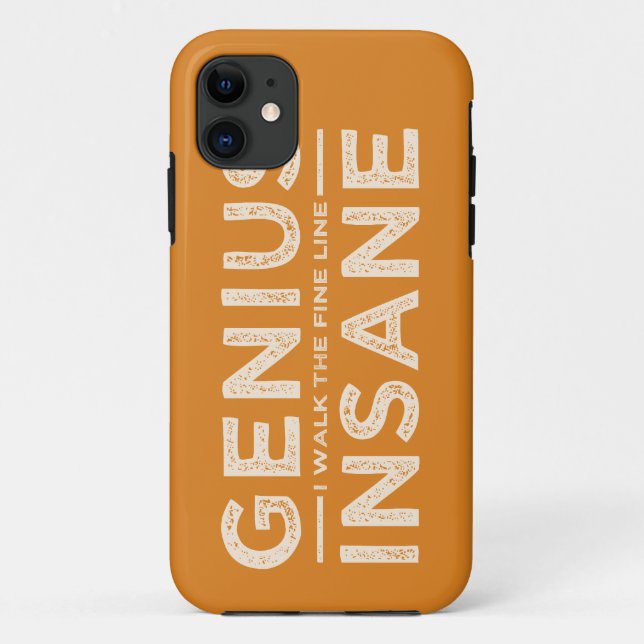 Capas de iphone personalizada GENIUS VS INSANE (Verso)