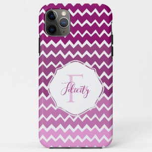 Capas de iphone Personalizada Magenta Chevron Chev