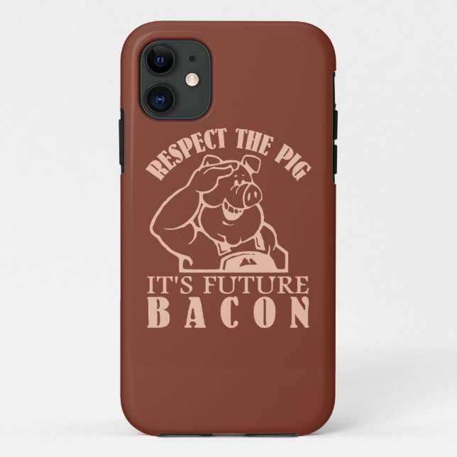 CAPAS DE IPHONE personalizada PIG TO BACON (Verso)