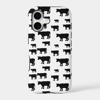 Capas de iphone Preta-Vaca-Casca-Branca