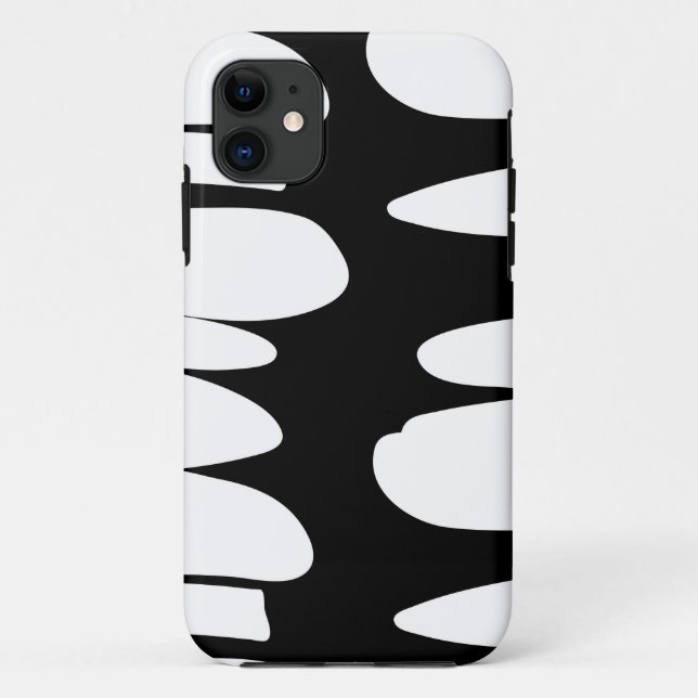 Capas de iphone pretas & brancas precárias (Verso)