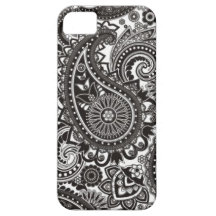 Capas de iphone preto e branco de Paisley