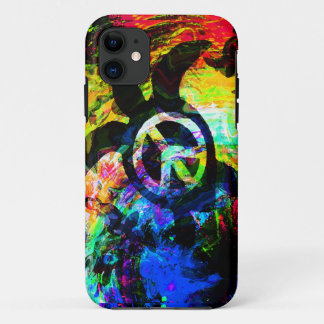 Capas de iphone psicadélicos da tartaruga da paz