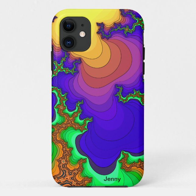 Capas de iphone psicadélicos do Fractal do fluxo (Verso)