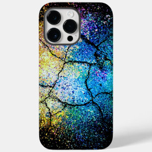 Capas de iphone rachada de cores vívidas vibrantes