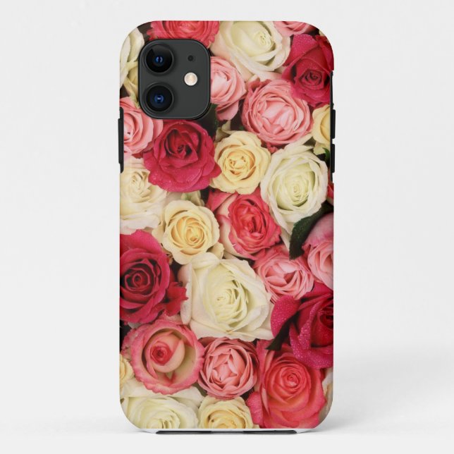 Capas de iphone rosa e Rosas vermelhas (Verso)
