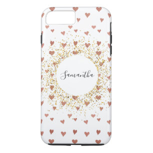 Capas de iphone Rosa personalizada Dourada de bril