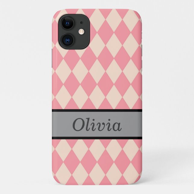 Capas de iphone Rosa Personalizada Para Todos Os M (Verso)