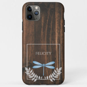 Capas de iphone Rustic Blue Dragonfly