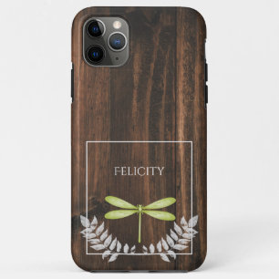 Capas de iphone Rustic Green Dragonfly Case
