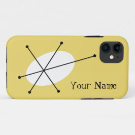 Capas de iphone 'Seu nome' Amarelo Dazzle